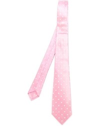 Мужской розовый галстук в горошек от Kiton