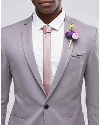 Мужской розовый галстук в горошек от Asos
