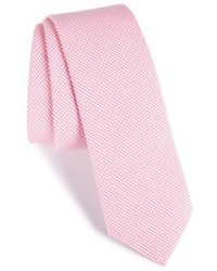 Розовый галстук в клетку