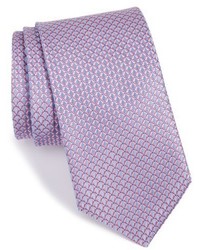 Розовый галстук с геометрическим рисунком