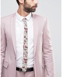 Мужской розовый галстук с цветочным принтом от Asos