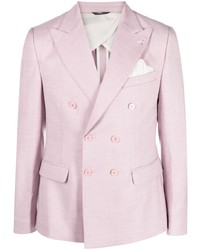 Мужской розовый двубортный пиджак от Daniele Alessandrini