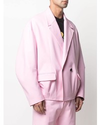 Мужской розовый двубортный пиджак от Opening Ceremony