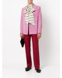 Мужской розовый двубортный пиджак от Gucci