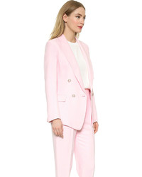 Женский розовый двубортный пиджак от Temperley London