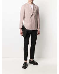 Мужской розовый двубортный пиджак от Boglioli