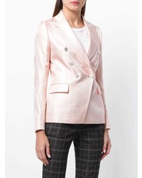 Женский розовый двубортный пиджак от Tagliatore