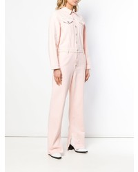 Розовый джинсовый комбинезон от Ganni