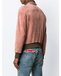 Мужской розовый замшевый бомбер от Tom Ford