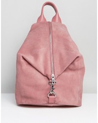Розовый замшевый рюкзак