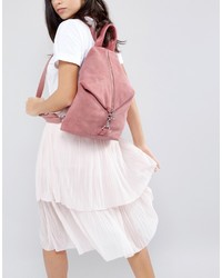 Женский розовый замшевый рюкзак от Asos
