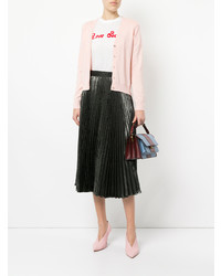 Женский розовый кардиган с вышивкой от Loveless