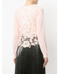 Женский розовый кардиган с вышивкой от Loveless