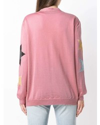 Женский розовый кардиган с принтом от Moschino