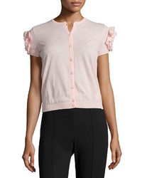 Розовый кардиган с украшением