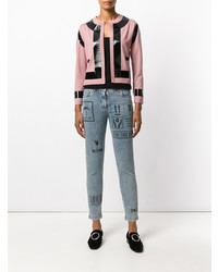 Женский розовый кардиган от Moschino