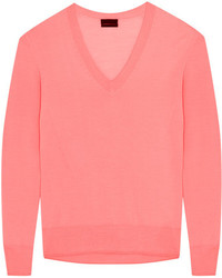 Женский розовый кашемировый свитер от J.Crew
