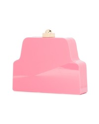 Розовый клатч с украшением от Charlotte Olympia