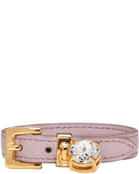 Розовый кожаный браслет от Miu Miu