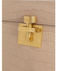 Розовый кожаный клатч от Oscar de la Renta