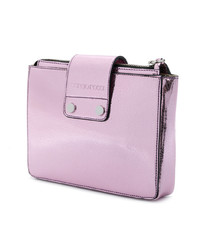 Розовый кожаный клатч от Sergio Rossi