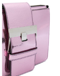 Розовый кожаный клатч от Sergio Rossi