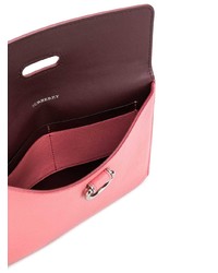 Розовый кожаный клатч от Burberry