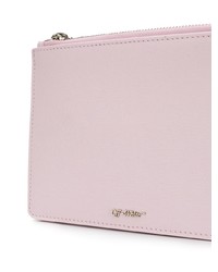 Розовый кожаный клатч от Off-White