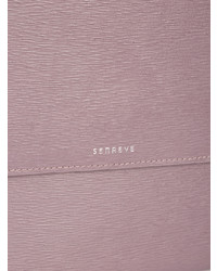 Розовый кожаный клатч от Senreve