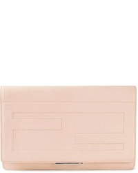 Розовый кожаный клатч от Fendi