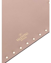 Розовый кожаный клатч от Valentino