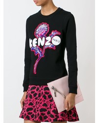 Розовый кожаный клатч от Kenzo