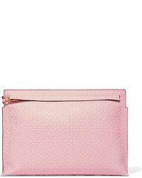 Розовый кожаный клатч от Loewe