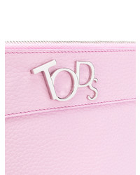 Розовый кожаный клатч от Tod's