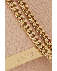Розовый кожаный клатч от Jimmy Choo