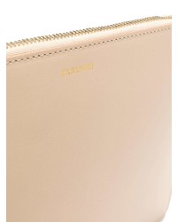 Розовый кожаный клатч от Jil Sander