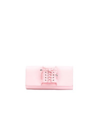 Розовый кожаный клатч от Perrin Paris