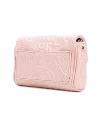Розовый кожаный клатч от Etro