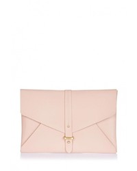 Розовый кожаный клатч от Topshop