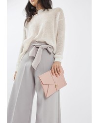 Розовый кожаный клатч от Topshop