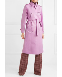 Женский розовый кожаный плащ от Valentino