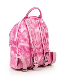 Женский розовый кожаный рюкзак от Chantal