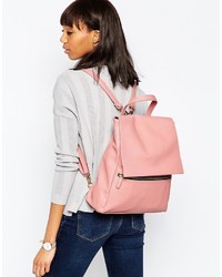 Женский розовый кожаный рюкзак от Asos