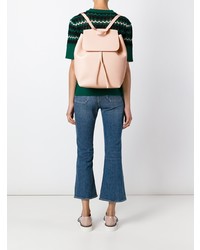 Женский розовый кожаный рюкзак от Mansur Gavriel