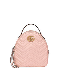 Женский розовый кожаный рюкзак от Gucci