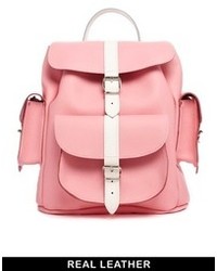 Женский розовый кожаный рюкзак от Hari