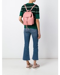 Женский розовый кожаный рюкзак от Mansur Gavriel