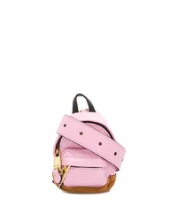 Мужской розовый кожаный рюкзак от Moschino