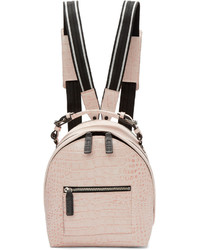 Женский розовый кожаный рюкзак от MSGM