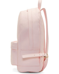 Женский розовый кожаный рюкзак